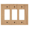 Slim Shaker Unfinished Wood - 3 Rocker Wallplate