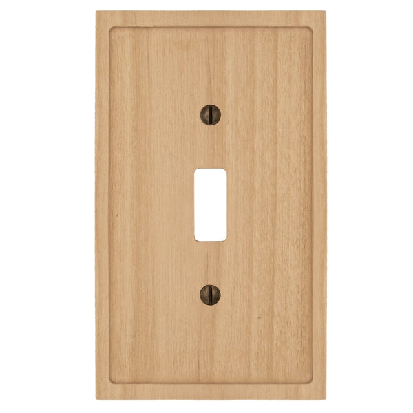 Slim Shaker Unfinished Wood - 1 Toggle Wallplate