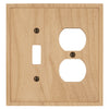 Slim Shaker Unfinished Wood - 1 Toggle/1 Duplex Wallplate