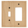 Slim Shaker Unfinished Wood - 1 Toggle/1 Rocker Wallplate