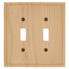 Slim Shaker Unfinished Wood - 2 Toggle Wallplate