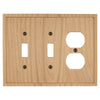 Slim Shaker Unfinished Wood - 2 Toggle/1 Duplex Wallplate