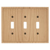 Slim Shaker Unfinished Wood - 3 Toggle Wallplate