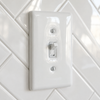 Metro White Ceramic - 3 Toggle Wallplate