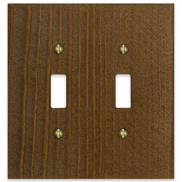 Montana Rustic Brown - 2 Toggle Wallplate