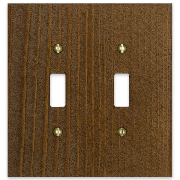 Montana Rustic Brown - 2 Toggle Wallplate