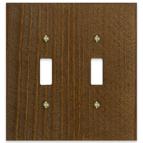 Montana Rustic Brown - 2 Toggle Wallplate