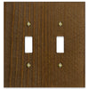 Montana Rustic Brown - 2 Toggle Wallplate