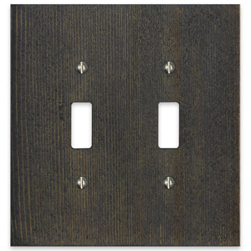 Montana Rustic Gray - 2 Toggle Wallplate