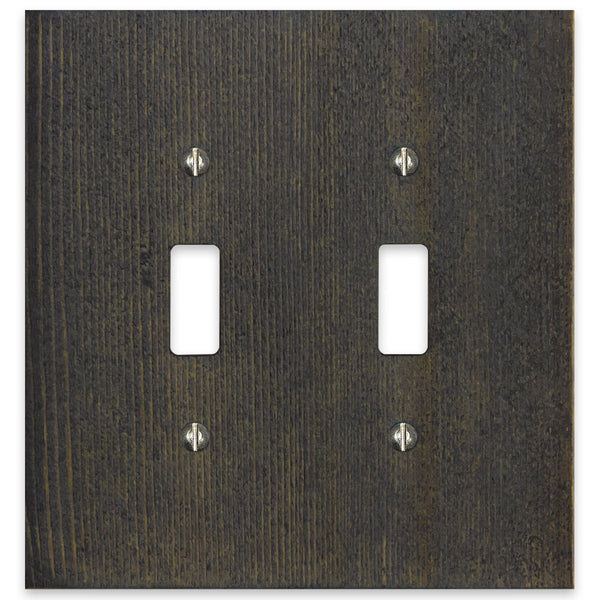 Montana Rustic Gray - 2 Toggle Wallplate