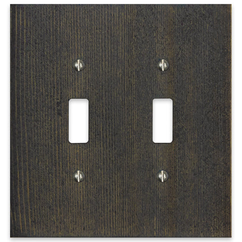 Montana Rustic Gray - 2 Toggle Wallplate