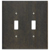 Montana Rustic Gray - 2 Toggle Wallplate