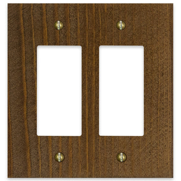 Montana Rustic Brown - 2 Rocker Wallplate