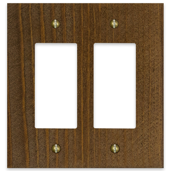 Montana Rustic Brown - 2 Rocker Wallplate