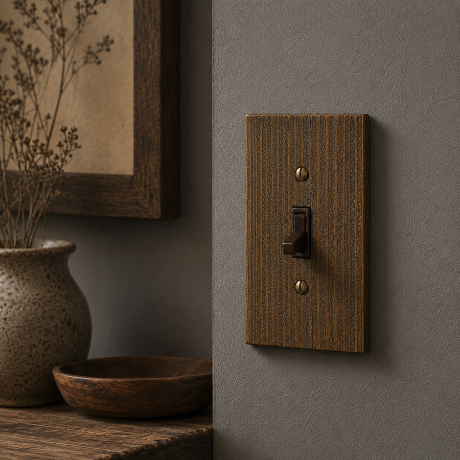 Montana Rustic Brown - 1 Toggle Wallplate