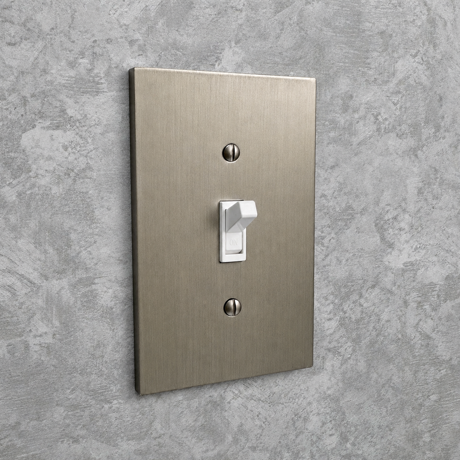 Elan Brushed Nickel Cast - 1 Toggle Wallplate
