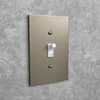 Elan Brushed Nickel Cast - 1 Duplex Wallplate