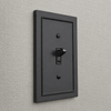 Bethany Matte Black Cast - 2 Duplex Wallplate