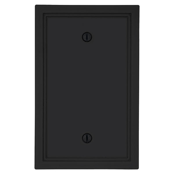 Fairbanks Black Wood - 1 Blank Wallplate