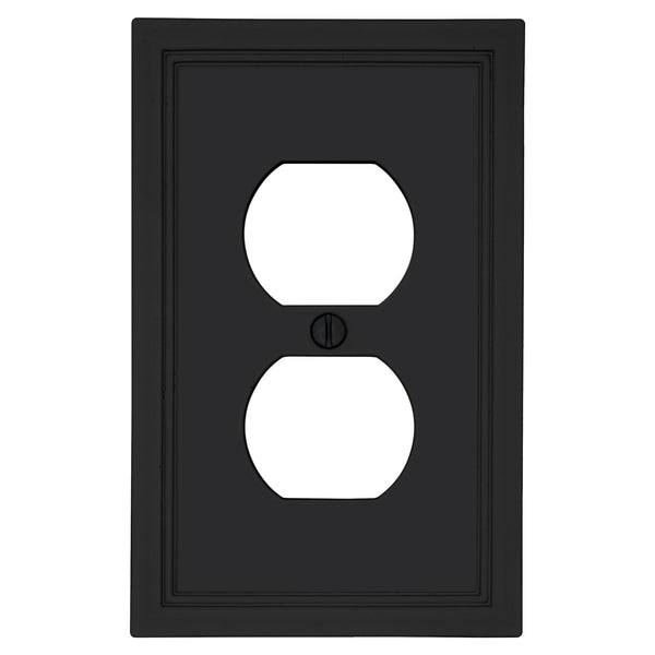 Fairbanks Black Wood - 1 Duplex Wallplate