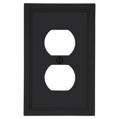 Fairbanks Black Wood - 1 Duplex Wallplate