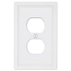 Fairbanks White Wood - 1 Duplex Wallplate