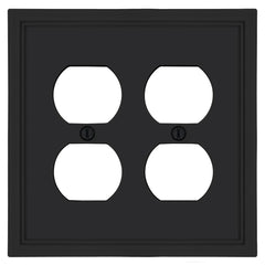 Fairbanks Black Wood - 2 Duplex Wallplate