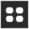 Fairbanks Black Wood - 2 Duplex Wallplate