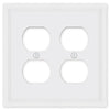 Fairbanks White Wood - 2 Duplex Wallplate