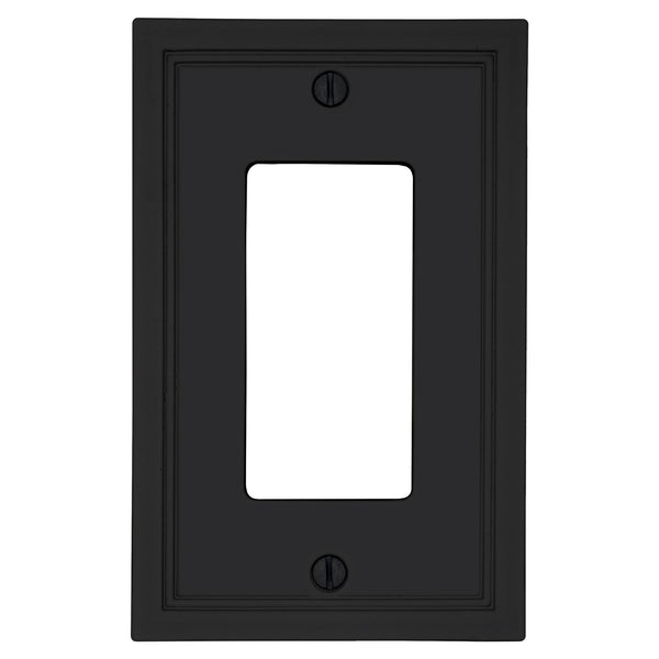 Fairbanks Black Wood - 1 Rocker Wallplate