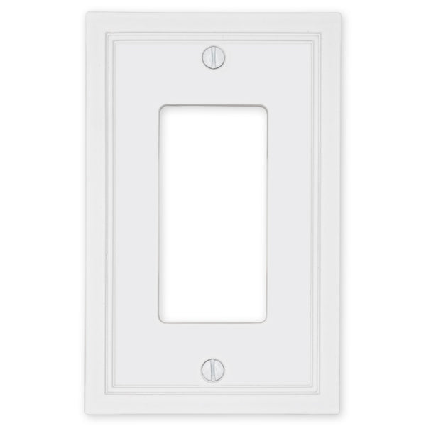 Fairbanks White Wood - 1 Rocker Wallplate