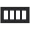Fairbanks Black Wood - 4 Rocker Wallplate