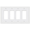 Fairbanks White Wood - 4 Rocker Wallplate