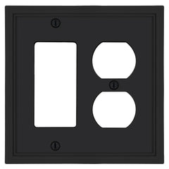 Fairbanks Black Wood - 1 Toggle/1 Duplex Wallplate