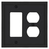 Fairbanks Black Wood - 1 Toggle/1 Duplex Wallplate