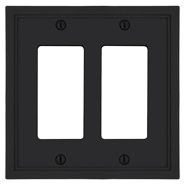 Fairbanks Black Wood - 2 Rocker Wallplate