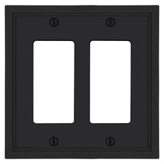 Fairbanks Black Wood - 2 Rocker Wallplate
