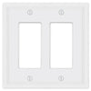 Fairbanks White Wood - 2 Rocker Wallplate