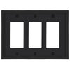 Fairbanks Black Wood - 3 Rocker Wallplate