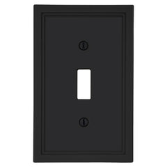 Fairbanks Black Wood - 1 Toggle Wallplate