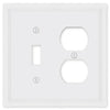 Fairbanks White Wood - 1 Toggle/1 Duplex Wallplate