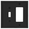 Fairbanks Black Wood - 1 Toggle/1 Rocker Wallplate