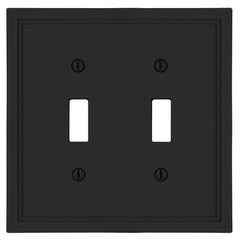 Fairbanks Black Wood - 2 Toggle Wallplate