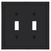 Fairbanks Black Wood - 2 Toggle Wallplate