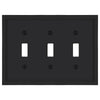 Fairbanks Black Wood - 3 Toggle Wallplate