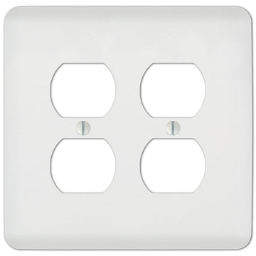 Capri Paintable White - 2 Duplex Wallplate