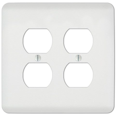 Capri Paintable White - 2 Duplex Wallplate