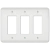 Capri Paintable White - 3 Rocker Wallplate