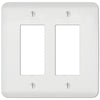 Capri Paintable White - 2 Rocker Wallplate
