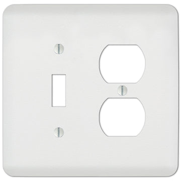 Capri Paintable White - 1 Toggle/1 Duplex Wallplate